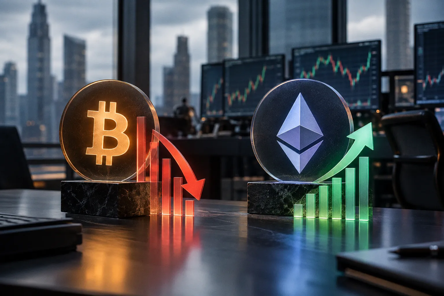 Инвесторы выводят капитал из биткоин-ETF на фоне роста интереса к Ethereum-фондам