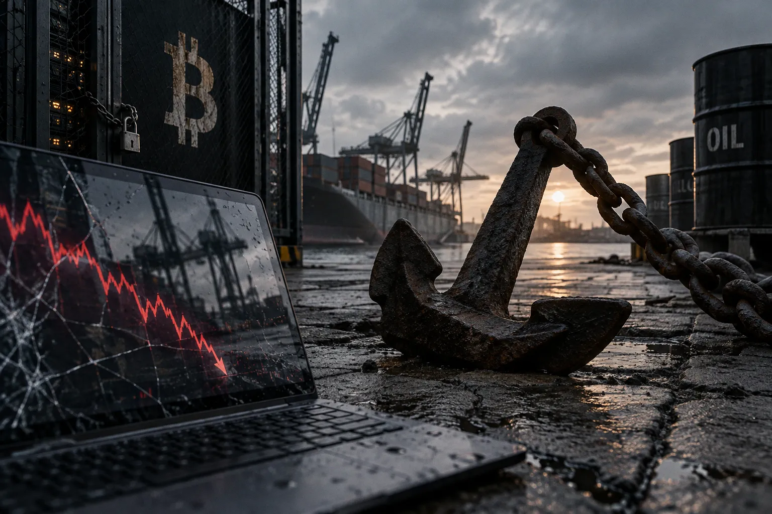 Почему биткоин просел ниже $77 000: влияние геополитики и макроэкономики